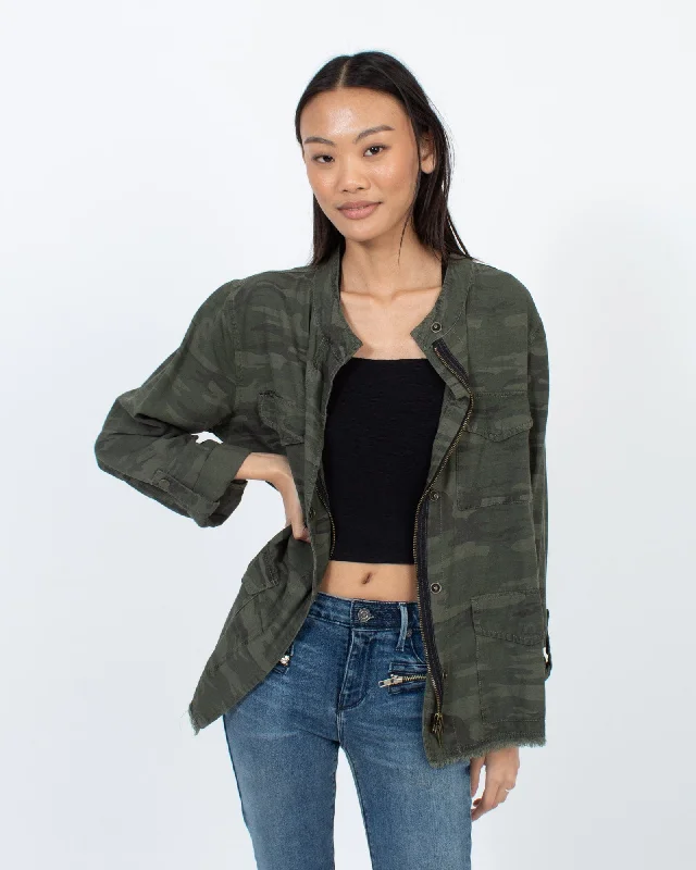 Camo Zip Jacket Rayon Fabric Velvet Fabric Corduroy Fabric