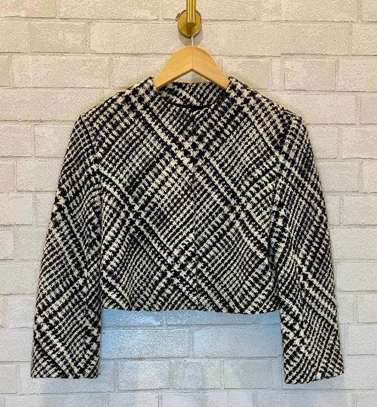 CHRISTIAN DIOR Cropped Tweed Jacket / S-EU36 Nylon Jacket Polyester Jacket Spandex Jacket