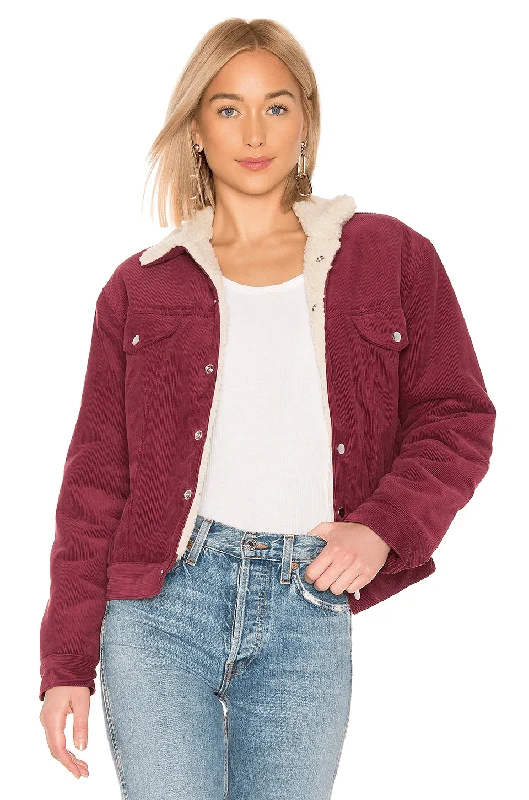 Corduroy Trucker Jacket Cardigan Sweater Pullover