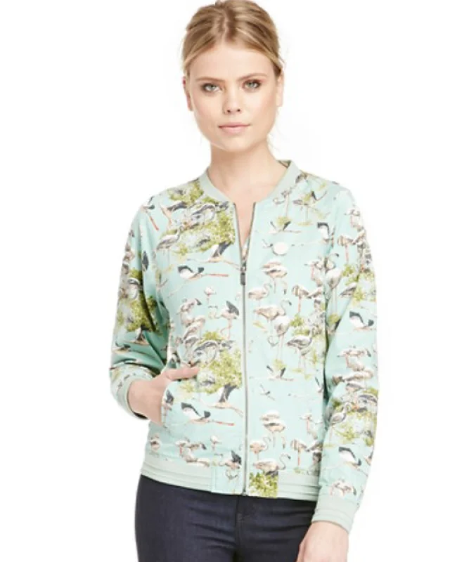 Cotton Flamingo Print Jacket Satin Fabric Silk Fabric Chiffon Fabric