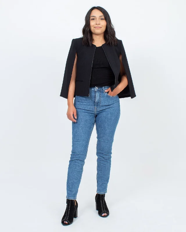 Cropped Cape Jacket Tiered Jacket Buttoned Jacket Zippered Jacket