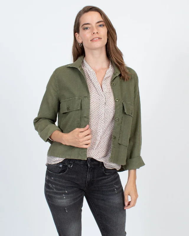 Cropped Cargo Jacket Plaid Jacket Tartan Jacket Houndstooth Jacket