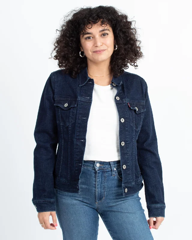 Denim Trucker Jacket V-Neck Jacket Boat Neck Jacket Square Neck Jacket