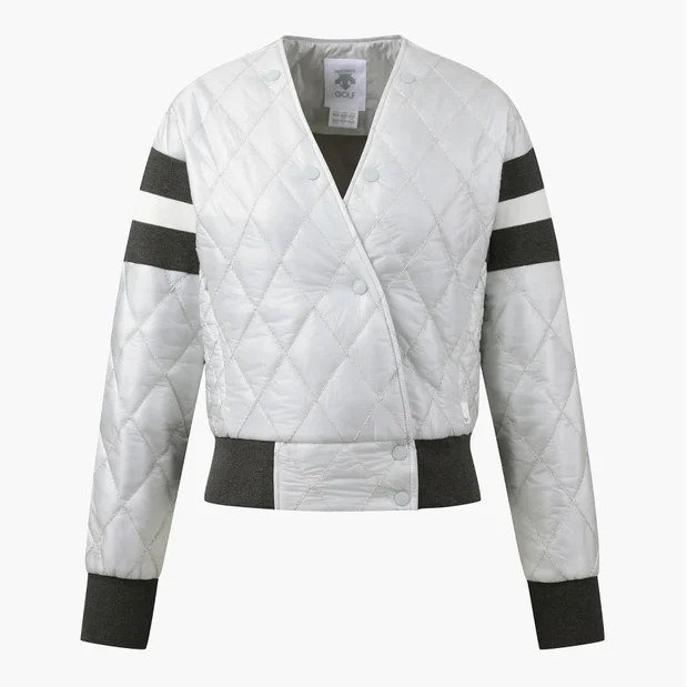 DESCENTE 23FW WOMEN'S V-NECK DIA QUILITING DOWN JACKET Satin Fabric Silk Fabric Chiffon Fabric DESCENTE 23FW WOMEN'S V-NECK DIA QUILITING DOWN JACKET Satin Fabric Silk Fabric Chiffon Fabric