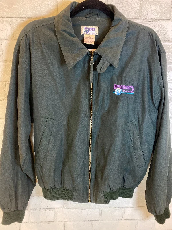 DISCOVERY CHANNEL Vintage bomber Jacket / S Hoodie Zip-Up Jacket Button-Up Jacket