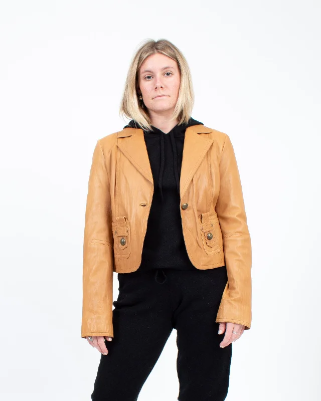 Distressed Leather Jacket Print Jacket Jacquard Jacket Embroidered Jacket