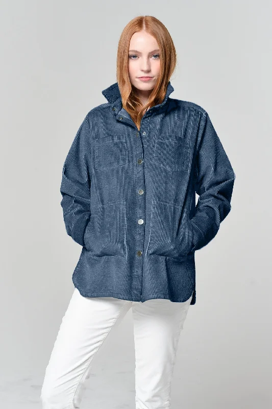 Dunian Corduroy Tracker Jacket - Jeans Belted Jacket Elasticated Jacket Padded Jacket