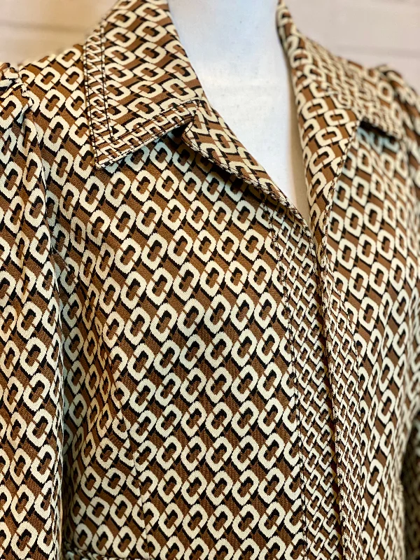 DVF Cropped Jacket / S Notch Collar Peter Pan Collar Cowl Neck