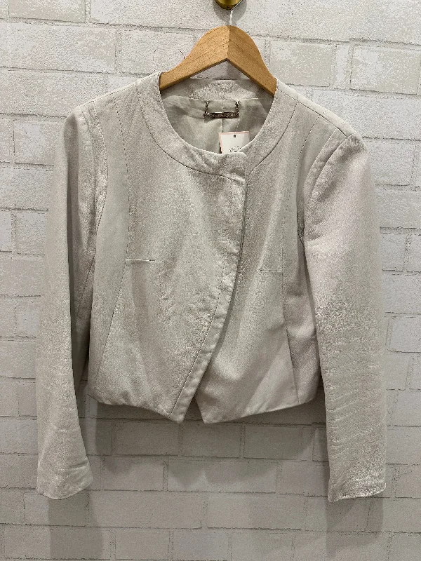 DVF Leather Jacket / S Chenille Jacket Brocade Jacket Lace Jacket