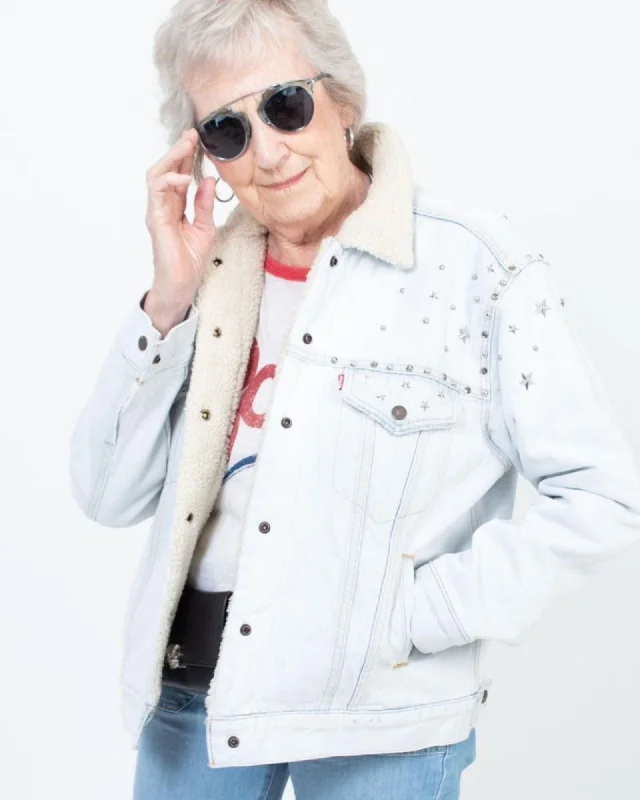 "Ex-Boyfriend Sherpa Trucker" Jacket Wool Jacket Cashmere Jacket Tweed Jacket