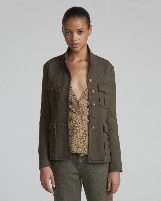 "Gambles" Jacket Boat Neck Shawl Collar Notched Collar
