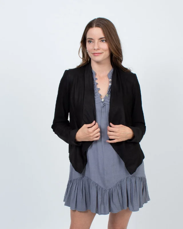 "Harvey" Draped Open Jacket Cotton Jacket Linen Jacket Terry Jacket