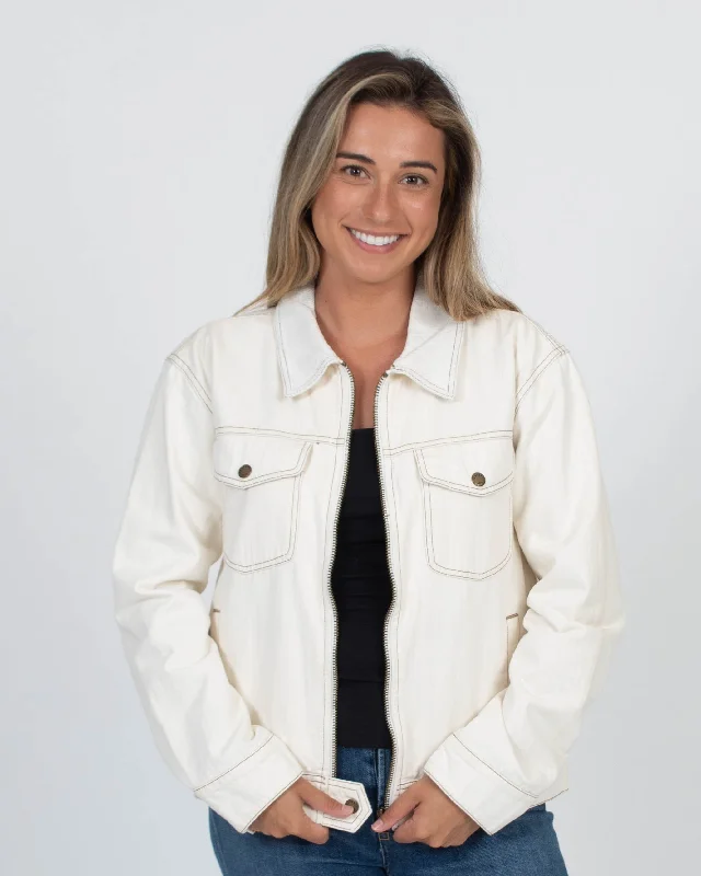 Herringbone Zip Up Collared Jacket Wool Fabric Cashmere Fabric Tweed Fabric