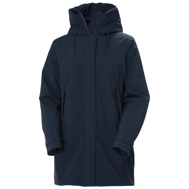 Victoria Insulated Mid Rain Jacket - Navy Elasticated Jacket Padded Jacket Insulated Jacket