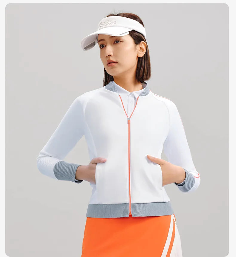 HONMA WOMEN WINDPROOF WOVEN JACKET Appliqued Jacket Beaded Jacket Sequined Jacket