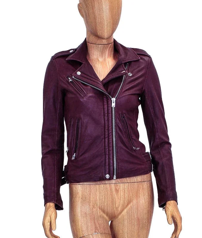 IRO "Han" Leather Jacket Print Jacket Jacquard Jacket Embroidered Jacket