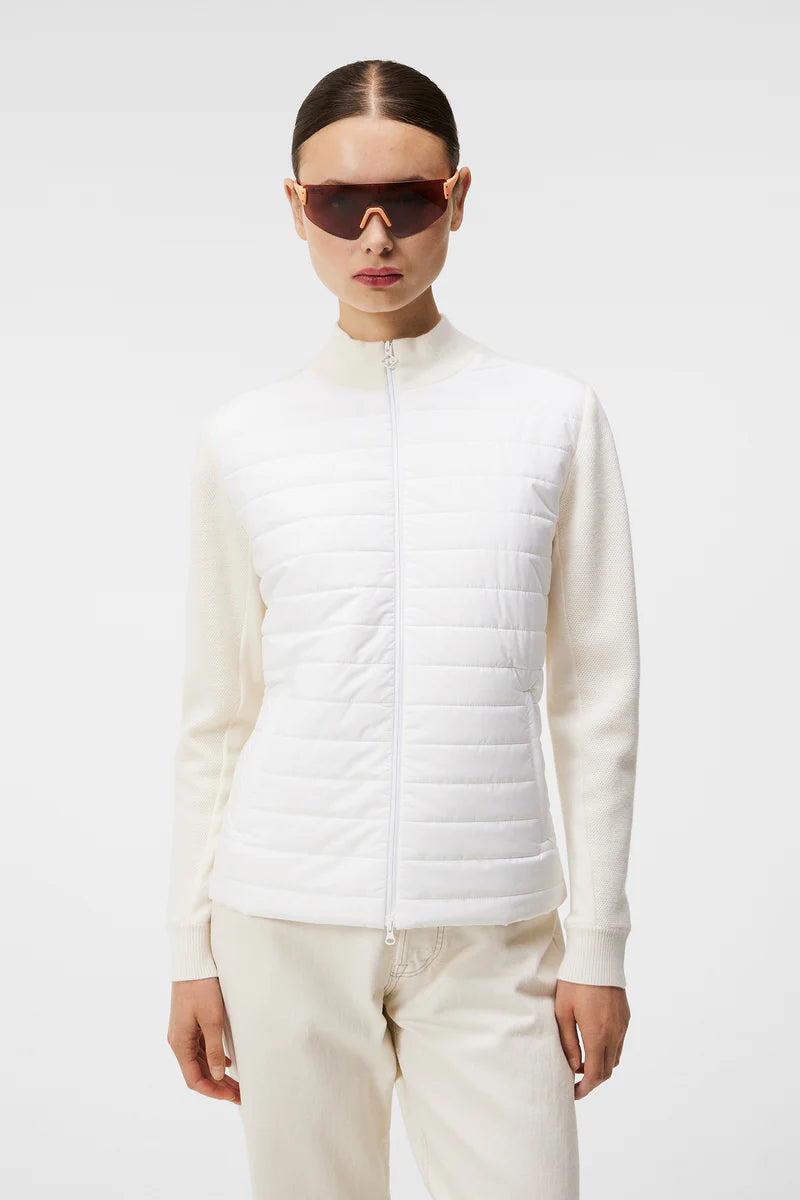 J.LINDEBERG FW23 WOMEN WREN KNITTED HYBRID JACKET Faux Fur Fabric Real Fur Fabric Shearling Fabric J.LINDEBERG FW23 WOMEN WREN KNITTED HYBRID JACKET Faux Fur Fabric Real Fur Fabric Shearling Fabric