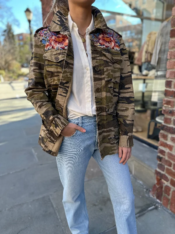 JOHNNY WAS Workshop Jacket with embroideries / XS Nylon Jacket Polyester Jacket Spandex Jacket