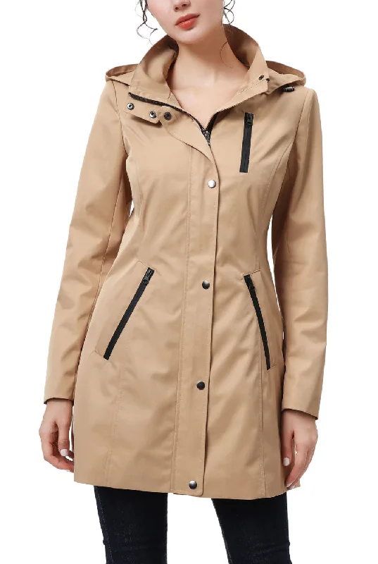 Kimi + Kai Women's "Molly" Waterproof Hooded Anorak Jacket Nylon Jacket Polyester Jacket Spandex Jacket