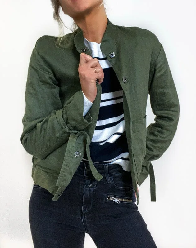 Lightweight Linen Army Jacket Mesh Jacket Canvas Jacket Denim Jacket