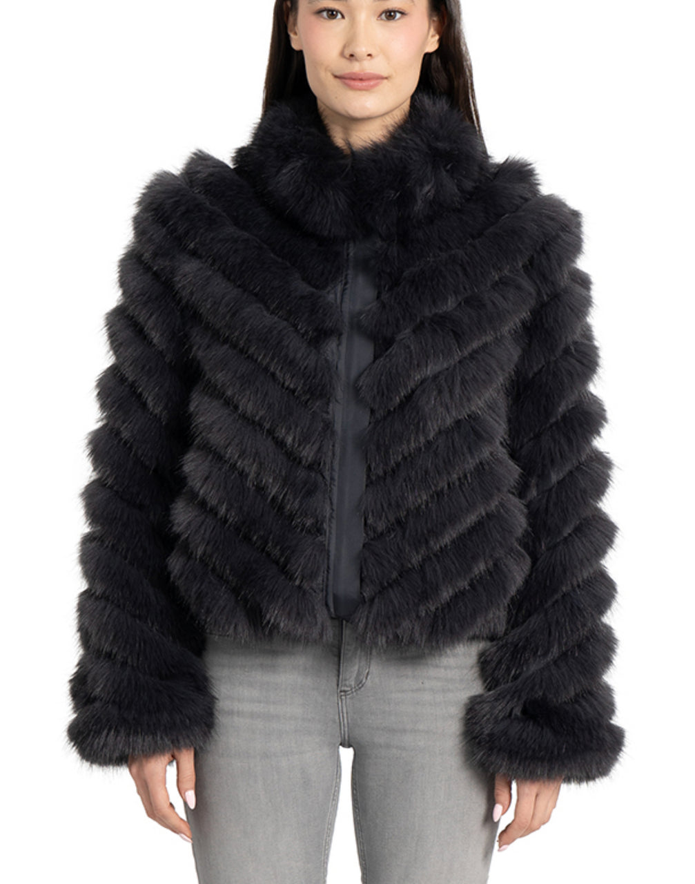 Julissa Jacket (Charcoal) Notch Collar Jacket Peter Pan Collar Jacket Cowl Neck Jacket Julissa Jacket (Charcoal) Notch Collar Jacket Peter Pan Collar Jacket Cowl Neck Jacket