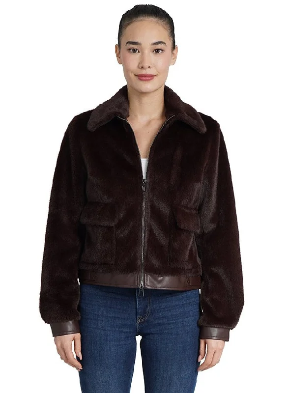 Gisele Jacket (Brown) Hooded Jacket Caped Jacket Shawl Collar Jacket