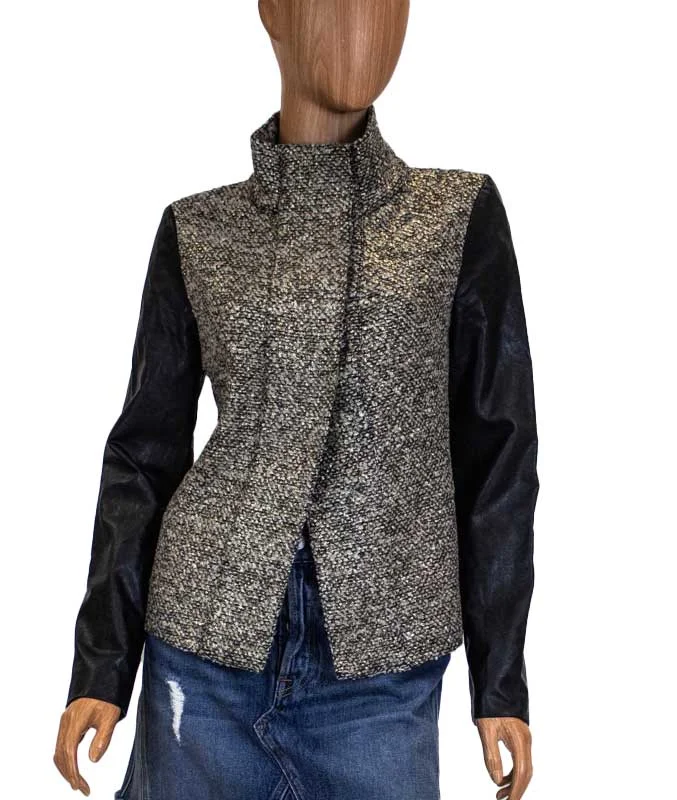 Metallic Wool Jacket Print Jacket Jacquard Jacket Patchwork Jacket
