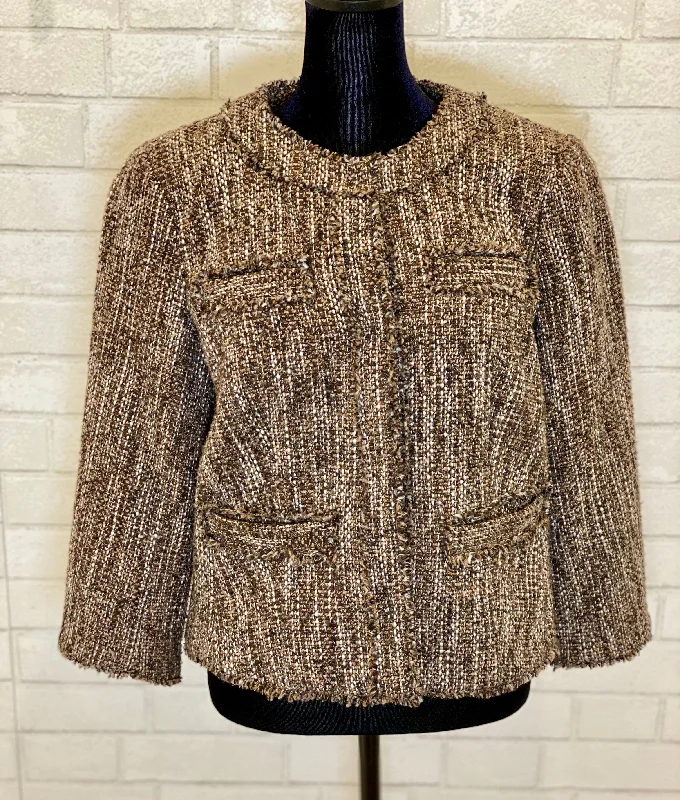 MICHAEL KORS Tweed short Jacket Size M-US8 Trench Coat Raincoat Waterproof Jacket