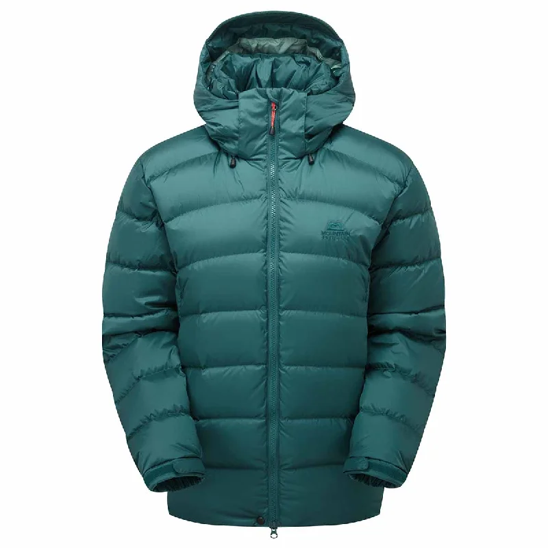 Lightline Down Jacket - Deep Teal A-Line Jacket Boat Neck Shawl Collar