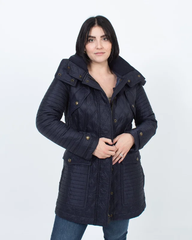 Navy Diamond Quilted Jacket Quilted Jacket Puffer Jacket Insulated Jacket