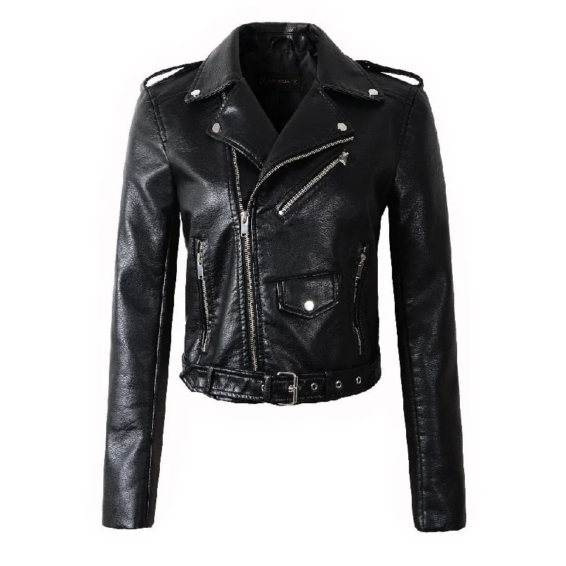 New Alternative Fashion for Women / Faux Leather Jackets / Lady Motorcycle Bomber with Belt Rayon Fabric Velvet Fabric Corduroy Fabric New Alternative Fashion for Women / Faux Leather Jackets / Lady Motorcycle Bomber with Belt Rayon Fabric Velvet Fabric Corduroy Fabric