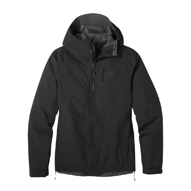 Outdoor Research Women's Aspire II Jacket Black Ribbed Jacket Pleated Jacket Ruffled Jacket
