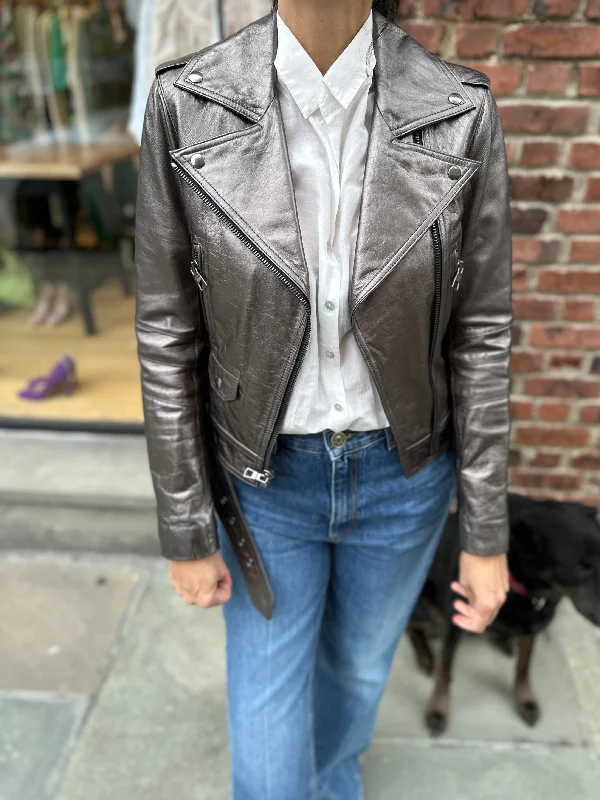 PARKER Leather Biker Jacket / M Oversized Jacket Tailored Jacket Straight Jacket