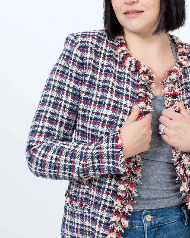 Patterned Plaid Jacket Wool Jacket Cashmere Jacket Tweed Jacket