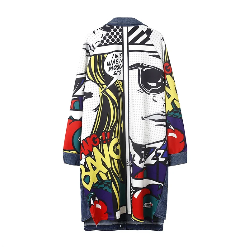 Punk Rock Women's Denim Jeans Jacket with Long Sleeves / Women Alternative Fashion Fleece Jacket Down Jacket Feather Jacket Punk Rock Women's Denim Jeans Jacket with Long Sleeves / Women Alternative Fashion Fleece Jacket Down Jacket Feather Jacket