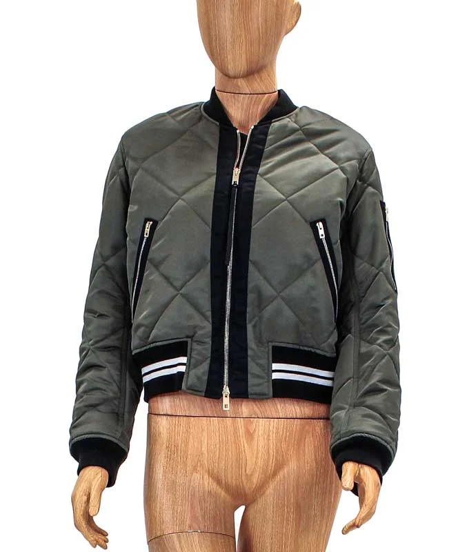Quilted Bomber Jacket Wool Jacket Cashmere Jacket Tweed Jacket