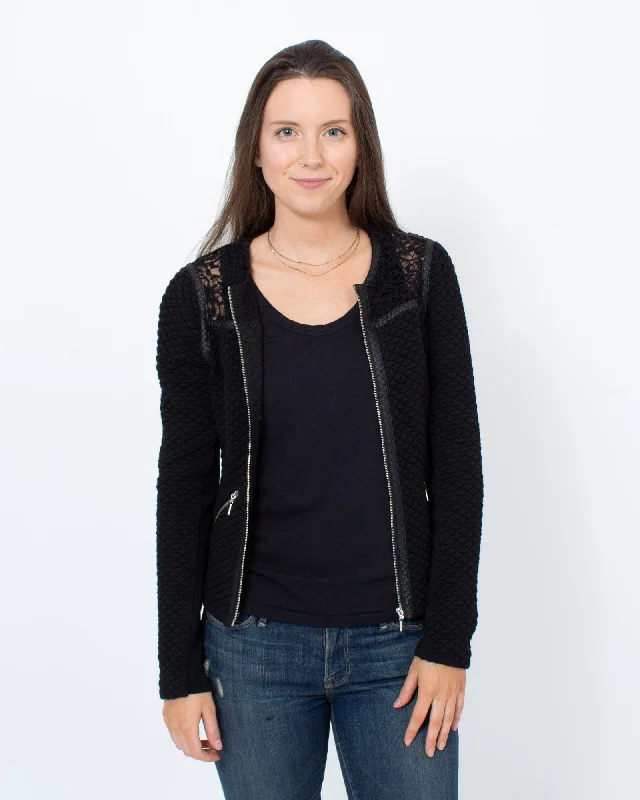 Quilted Zipper Jacket Chenille Jacket Brocade Jacket Lace Jacket