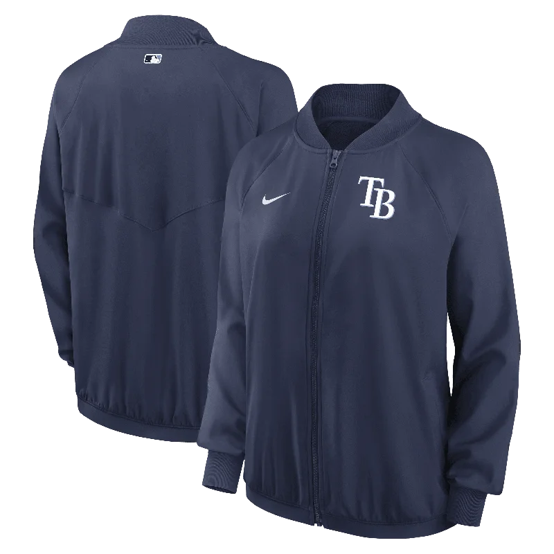 Rays Women's Nike Navy Authentic Collection Performance Full Zip Jacket Satin Jacket Silk Jacket Chiffon Jacket