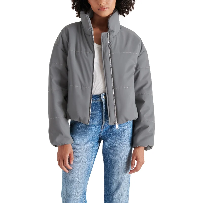 Steve Madden - Polar Jacket - Silver Fleece Fabric Down Fabric Feather Fabric