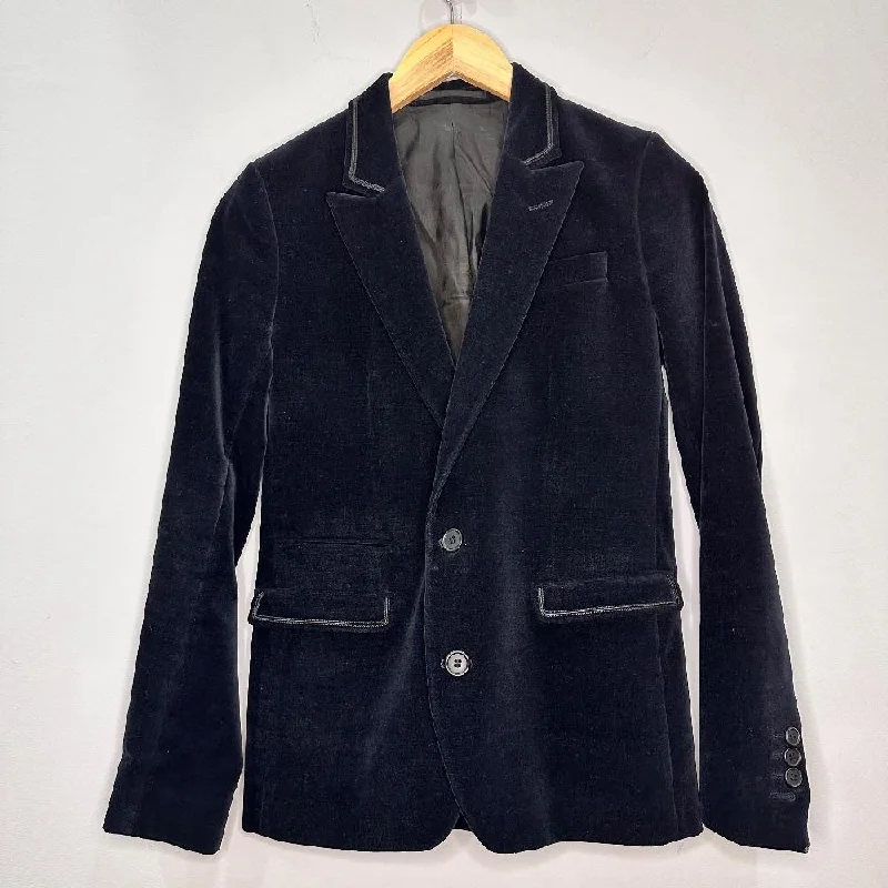 THE KOOPLES Velvet Blazer Jacket / S-FR36 Satin Jacket Silk Jacket Chiffon Jacket
