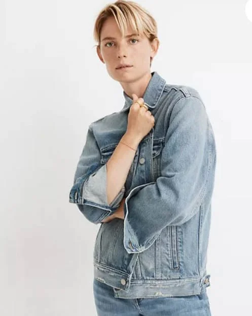 "The Oversized Trucker" Jean Jacket Jacket Blazer Coat