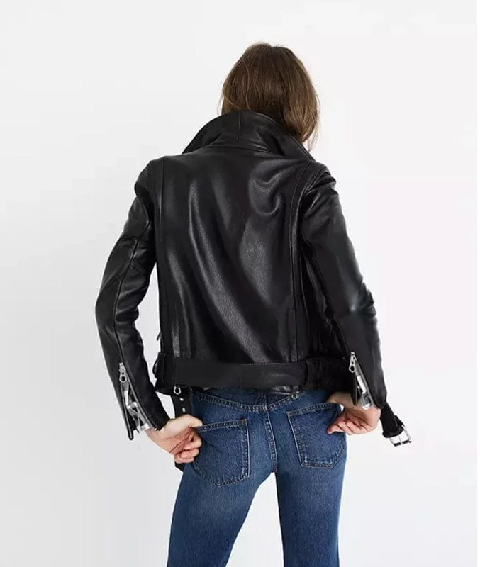 "Ultimate" Leather Motorcycle Jacket Belted Jacket Elasticated Jacket Padded Jacket