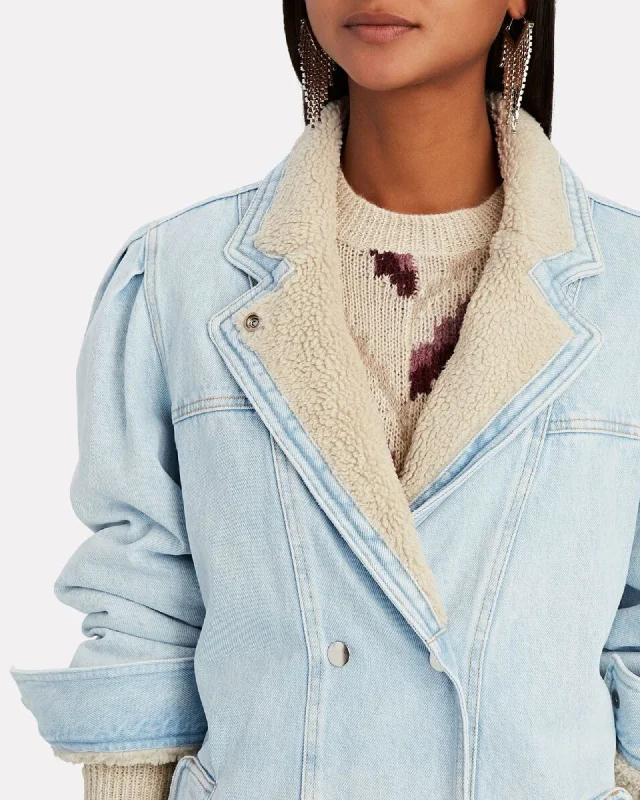 Veste Lucinda Sherling Denim Jacket Snapped Jacket Toggled Jacket Drawstring Jacket