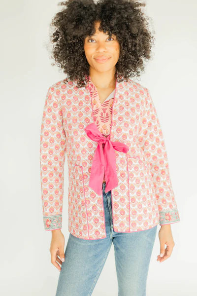 Lennox Jacket (Paradise Pink) Tiered Jacket Buttoned Jacket Zippered Jacket