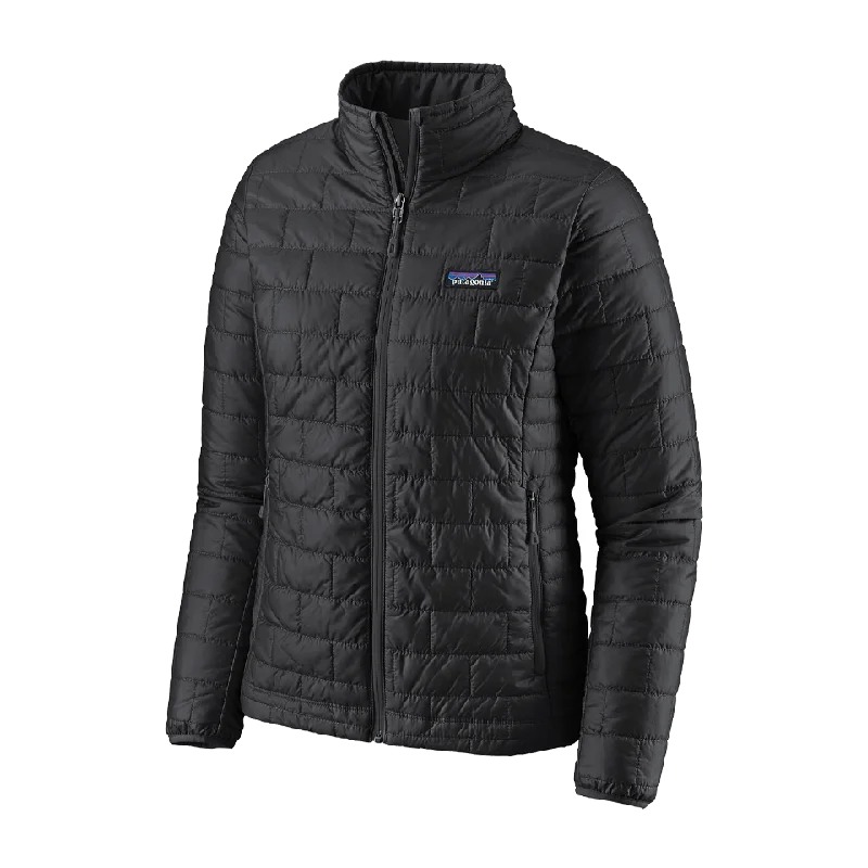 Patagonia Women's Nano Puff Jacket Black Print Jacket Jacquard Jacket Embroidered Jacket