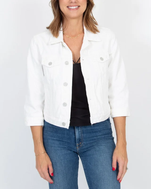 White Jean Jacket Fleece Jacket Down Jacket Feather Jacket