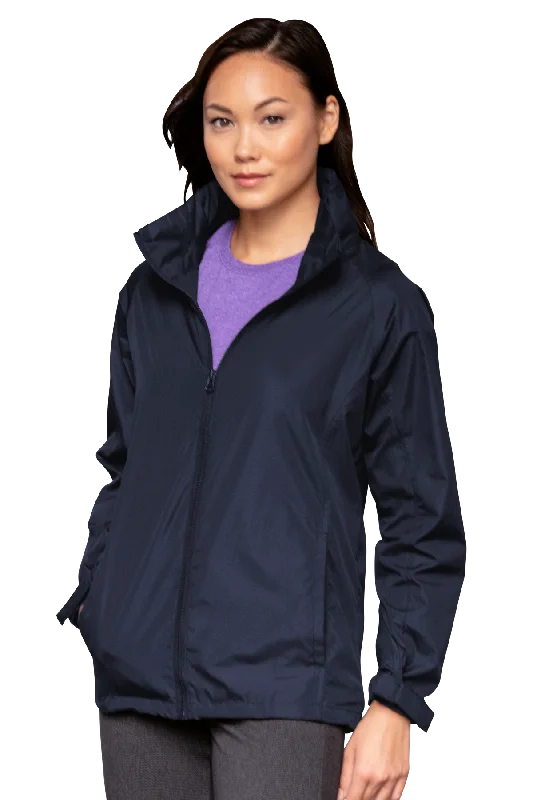 Women's Full-Zip Lightweight Hooded Jacket Snapped Jacket Toggled Jacket Drawstring Jacket