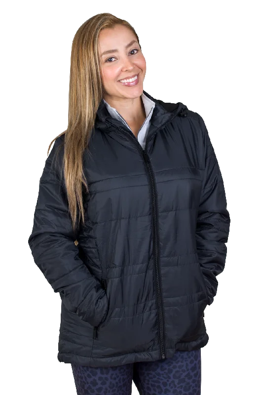 Women's K2 Quilted Puffer Jacket Snapped Jacket Toggled Jacket Drawstring Jacket