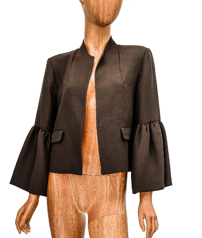 Woven Bell-Sleeve Jacket Rayon Jacket Velvet Jacket Corduroy Jacket