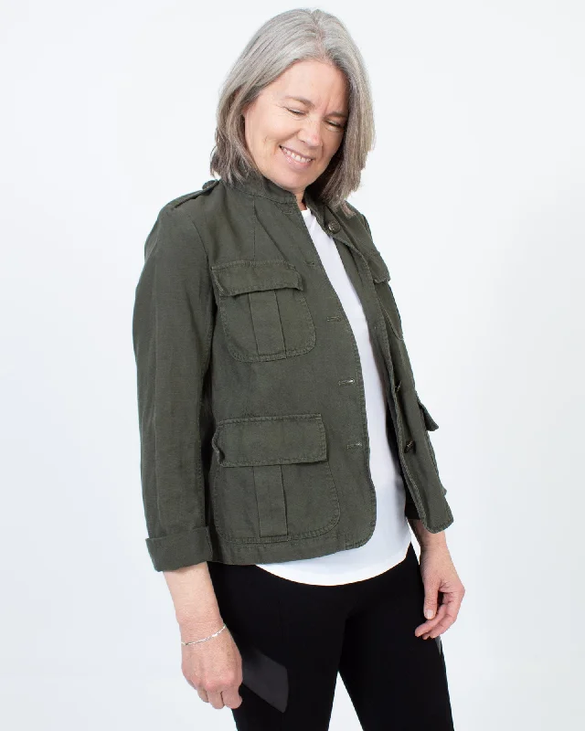"Wren" Patch Pocket Military Style Jacket Insulated Jacket Fitted Jacket Loose Jacket "Wren" Patch Pocket Military Style Jacket Insulated Jacket Fitted Jacket Loose Jacket